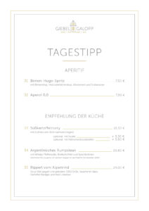 Speisekarte Giebel und Galopp 07